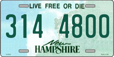 NH license plate 3144800