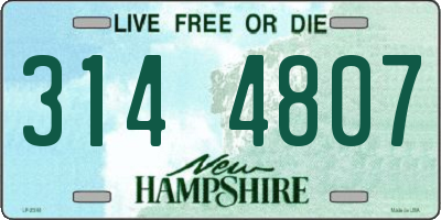 NH license plate 3144807