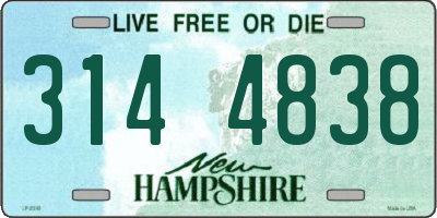 NH license plate 3144838