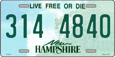 NH license plate 3144840