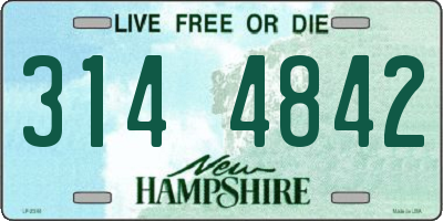 NH license plate 3144842