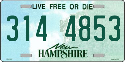 NH license plate 3144853