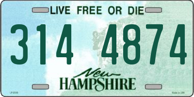 NH license plate 3144874