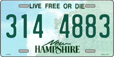 NH license plate 3144883