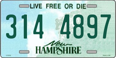 NH license plate 3144897