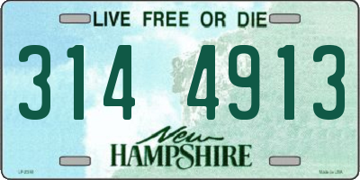 NH license plate 3144913