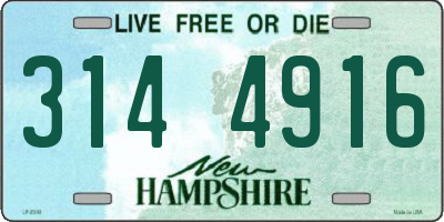 NH license plate 3144916