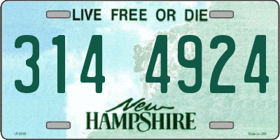 NH license plate 3144924