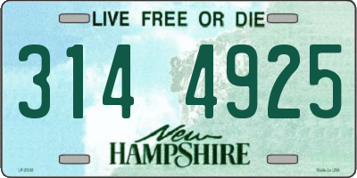 NH license plate 3144925