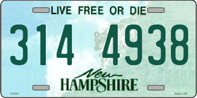 NH license plate 3144938