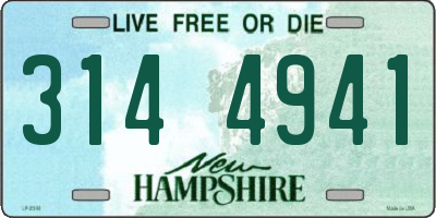 NH license plate 3144941