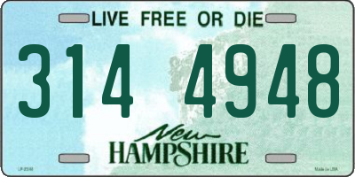NH license plate 3144948