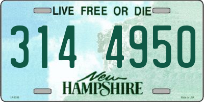 NH license plate 3144950