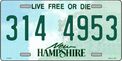 NH license plate 3144953
