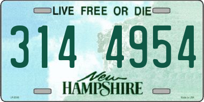 NH license plate 3144954