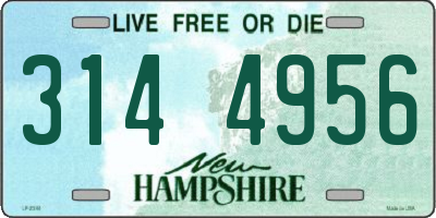 NH license plate 3144956