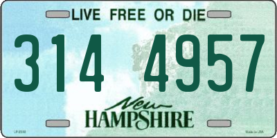 NH license plate 3144957