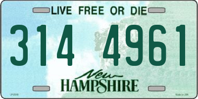 NH license plate 3144961
