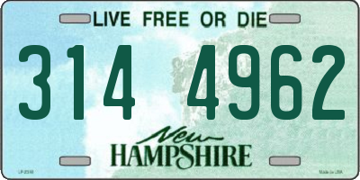 NH license plate 3144962