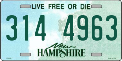 NH license plate 3144963