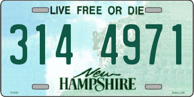 NH license plate 3144971