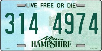 NH license plate 3144974