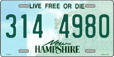 NH license plate 3144980