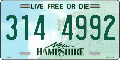 NH license plate 3144992
