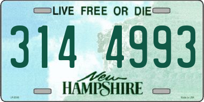NH license plate 3144993