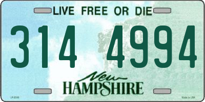 NH license plate 3144994