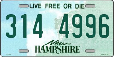 NH license plate 3144996