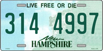NH license plate 3144997