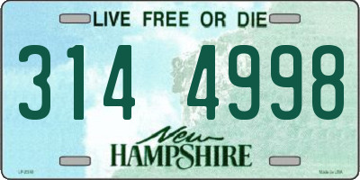 NH license plate 3144998