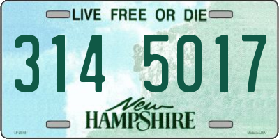 NH license plate 3145017