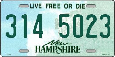 NH license plate 3145023