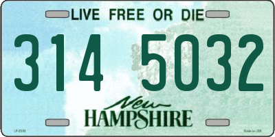 NH license plate 3145032