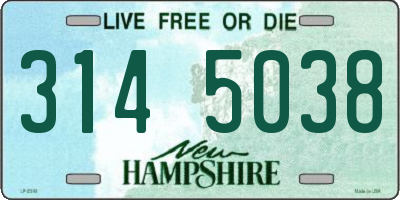 NH license plate 3145038