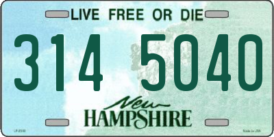 NH license plate 3145040