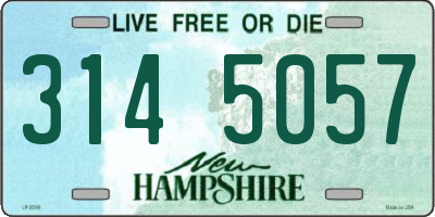 NH license plate 3145057