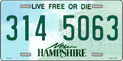 NH license plate 3145063