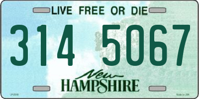 NH license plate 3145067