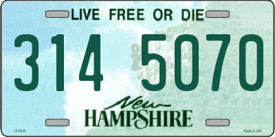 NH license plate 3145070