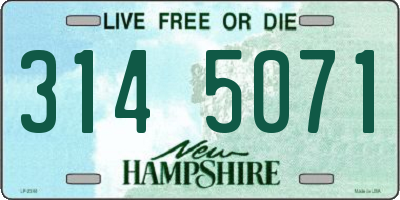 NH license plate 3145071