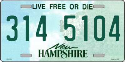 NH license plate 3145104