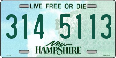 NH license plate 3145113