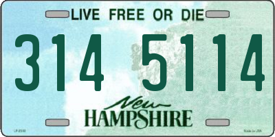 NH license plate 3145114