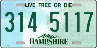 NH license plate 3145117