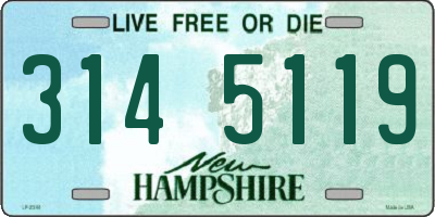 NH license plate 3145119