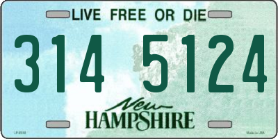 NH license plate 3145124
