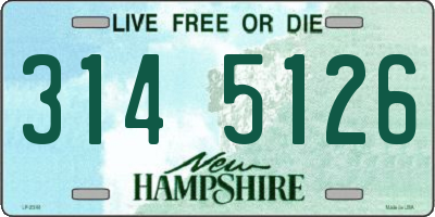 NH license plate 3145126